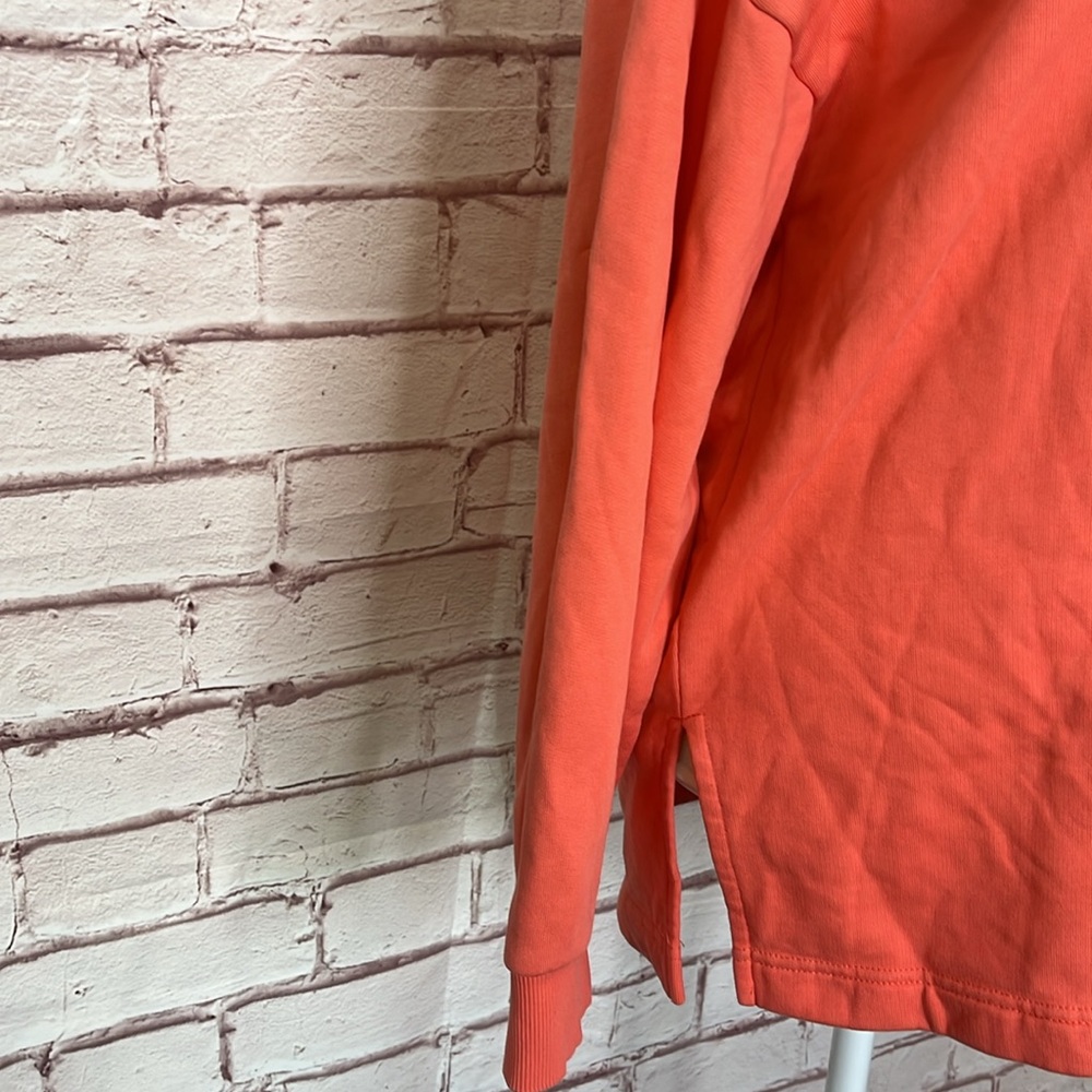 The Upside Coral & Yellow Embroidered Logo Pullover Sweatshirt XS - Picture 3 of 9
